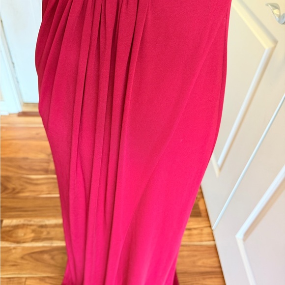 JJs House Raspberry Red Halter Maxi Dress - Picture 5 of 13